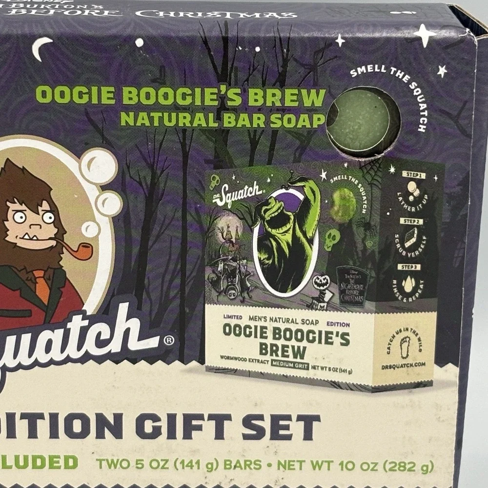 Dr Squatch Nightmare Before Christmas NBC Limited Edition‎ Gift Set 2 5 oz Bars